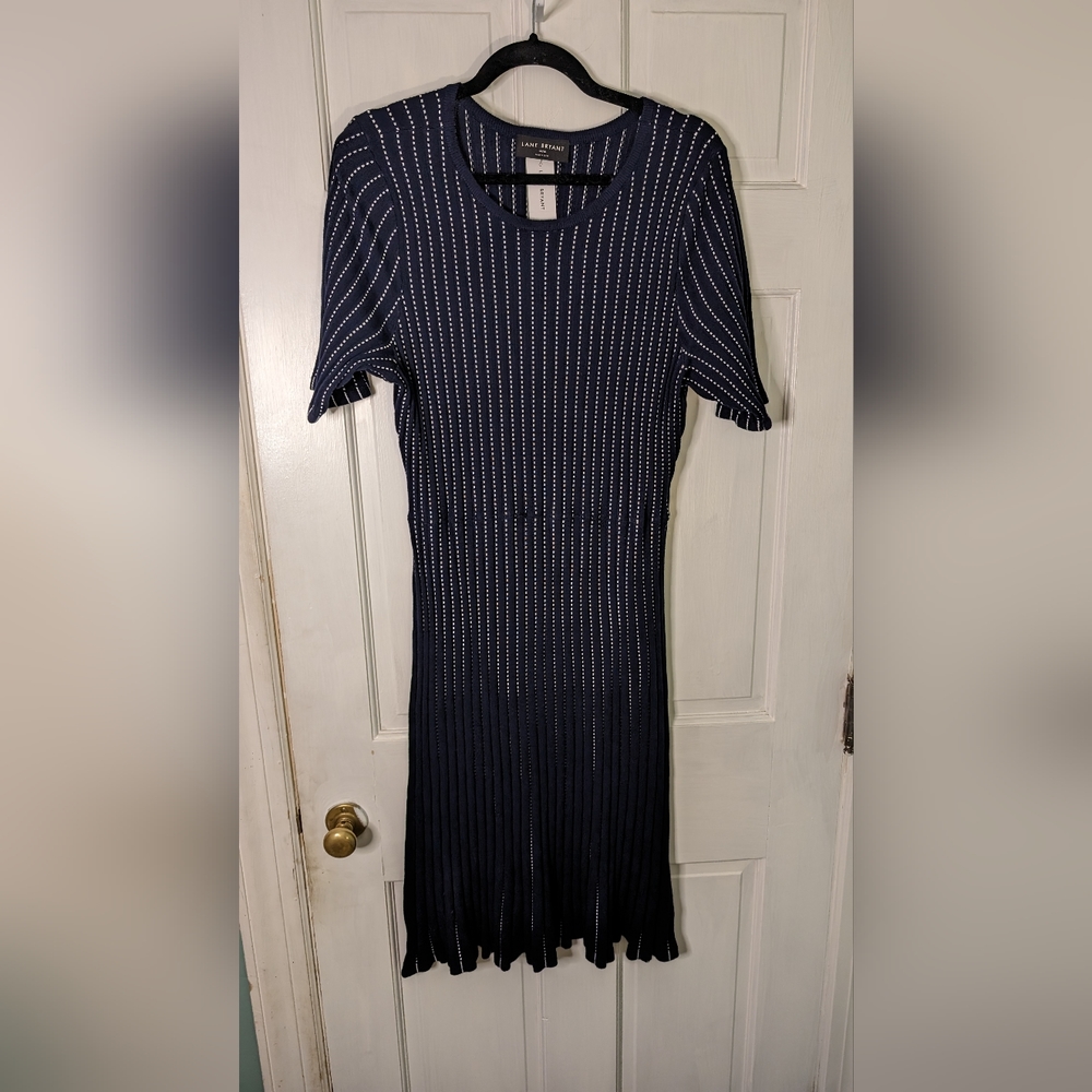 Lane Bryant Perfect Sleeve Crew neck sweater dress size 1x NWT - Picture 2 of 9